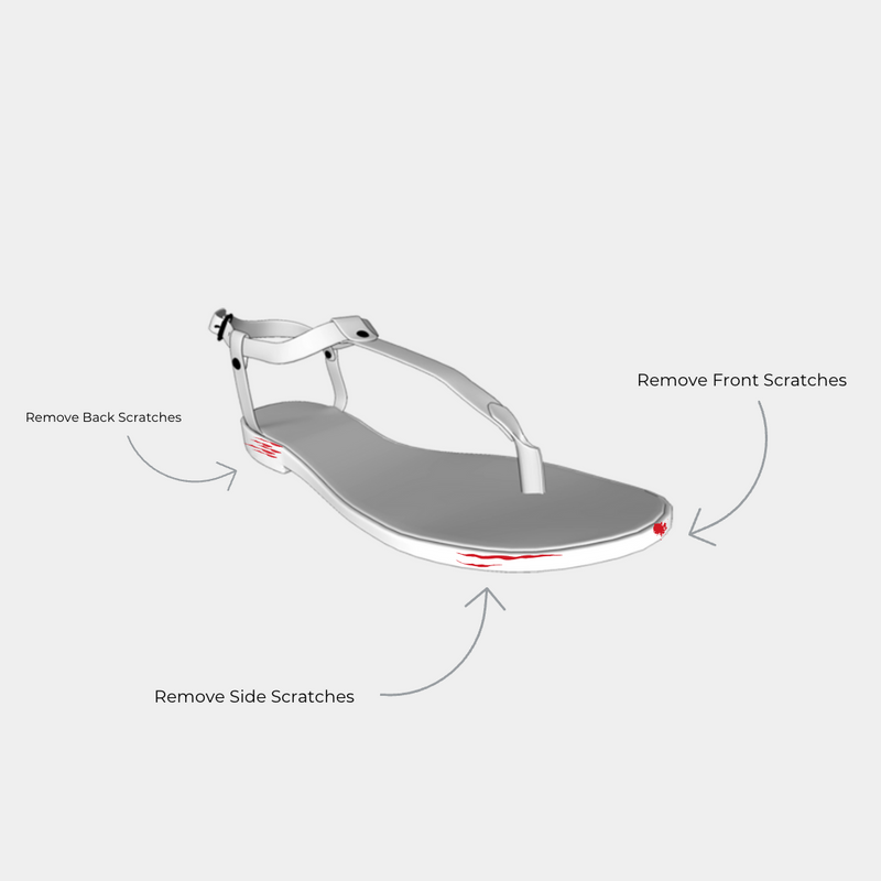 FLAT & SANDAL COLOR RESTORATION AND REMOVE ALL SCRATCHES
